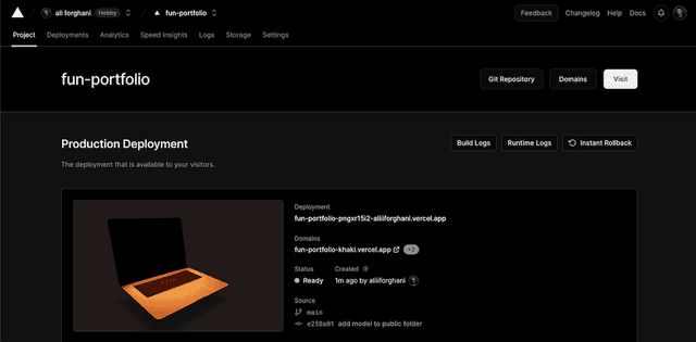 fun portfolio website image